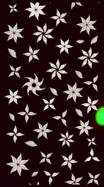 Küçük çiçekli yay deseni çiz. Raster illüstrasyonu. Suluboya tarzında siyah renkler üzerine.