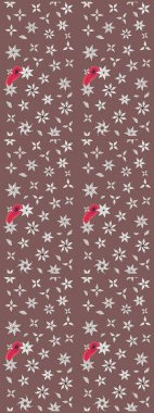 Kahverengi çiçekli eskiz deseni, suluboya çiçek deseni, sevimli çiçek, duvar kağıdı, kart veya kumaş için fayanslı. Raster - stok.