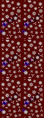 Güzel kumaş deseni. Raster suluboya deseni, narin çiçekler, kırmızı çiçekler, tebrik kartı şablonu..