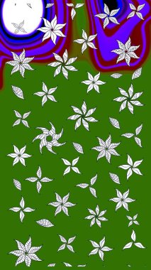 Raster stili kumaş deseni. Çiçekler suluboya çizim deseni.