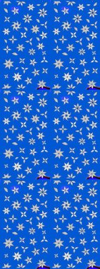 Çiçek desenli raster, mavi çizgi grafik desenli soyut raster arkaplan. Modern stil dokusu.