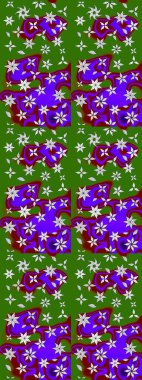 Elle boyanmış suluboya resim çizimleri, çiçekler ve bitkiler. Yeşil renkte çiçekler.