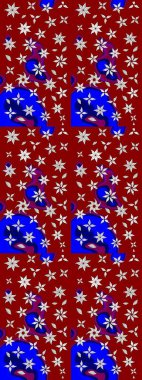 Oldukça eski bir besin torbası deseni, küçük kırmızı renkte, çiçekler. Tekstil, kumaş, kapaklar, duvar kağıtları, baskı, naylon, koleksiyon defteri, örgü, dekupaj için güzel bir eskiz. Millefleurlar.