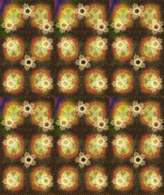 Raster illüstrasyonu. Kar taneleriyle kahverengi, gri ve yeşil renkler. Raster Noel soyut renkli arkaplan ve tatlı kar tanesi.