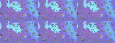 Raster illüstrasyonu. Mor renkli çiçekler. Çizim çiçek deseni duvar kağıdı için kullanılabilir.