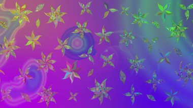 Mor renklerde. Menekşe renginde mor papatya deseni. Raster illüstrasyonu.