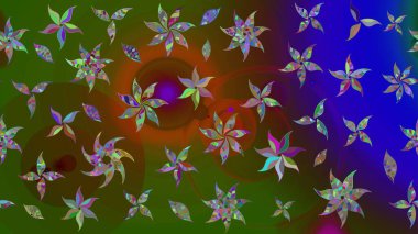 Güzel kumaş deseni. Bahar çiçekleriyle güzel bir çiçek deseni çizmişsin. Raster illüstrasyonu.