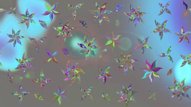 Arkaplan dokusu, duvar kağıdı, çiçek temalı gri renkler. Kabile sanatı boho baskısı, klasik çiçek arkaplanı. Soyut etnik raster çizim kalıbı.