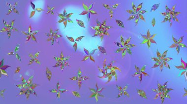 Renkli grunge soyut arkaplanı kolonya çiçekleriyle süslüyor. Nakış desenli çiçek deseni. İzler, kumaş, duvar kağıtları, tekstil için raster dokusu.