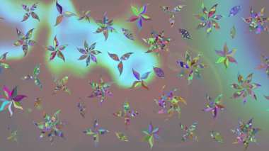 Raster suluboya çiçek deseni, narin çiçekler, gri çiçekler, tebrik kartı şablonu. Raster Güzel kumaş deseni.