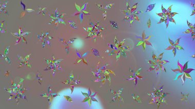 Moda baskıları için zarif bir şablon. Parlak renkli çiçekleri ve gri renkli yaprakları olan harika bir çiçek deseni. Modern çiçek arkaplanı. Halk stili.