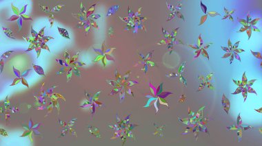 Modern çiçek arkaplanı. Moda baskıları için zarif bir şablon. Halk tarzı. Parlak renkli çiçekleri ve gri yaprakları olan muhteşem bir çiçek deseni..