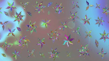 Vadinin gri renkli çiçekleri. Raster çiçek desenleri çiziyor..