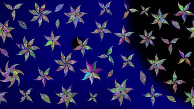 Mavi renkli çiçekler. Nazik, sevimli çiçek arkaplanı. Raster çiçek desenli ve çiçekli..