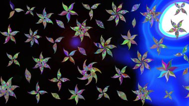 Çiçek desenli eskiz, yaz çiçekleri. Renkli Bahar Teması eskiz kalıbı. Düz Çiçek Elementleri Tasarımı. Siyah renkte çiçekler.