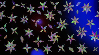 Siyah yapraklı yabani çiçekler. Suluboya, elle çizilmiş. Eskiz arkaplan modeli. Raster illüstrasyonu.