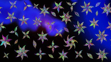 Raster illüstrasyonu. Güzel kumaş deseni. Bahar çiçekli güzel bir çiçek deseni..