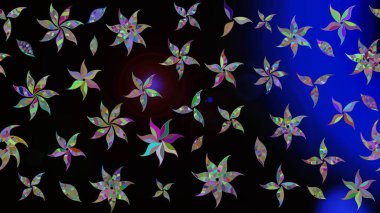 Nazik romantik baskı. Raster güzel bir çiçek deseni çizmiş. Tatil havası. Bahar mevsimi.