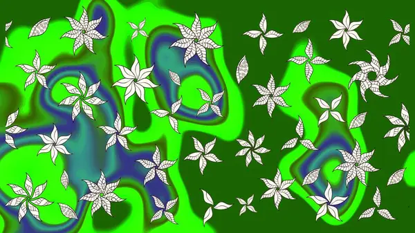 Bahar çiçekleriyle güzel bir çiçek deseni çizmişsin. Güzel kumaş deseni. Raster illüstrasyonu.