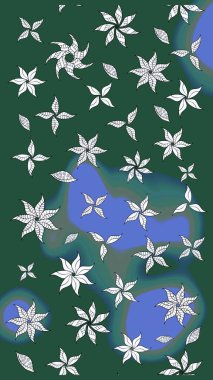 Renkli Bahar Teması eskiz kalıbı. Zentangle soyut çiçekleri. Düz Çiçek Elementleri Tasarımı. Karalama çiçeği. Güzel kumaş deseni. Raster illüstrasyonu.