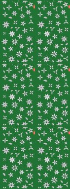 Çiçekli çizim şekli. Yeşil renkli çiçekler. Düz Çiçek Elementleri Tasarımı. Renkli Bahar Teması çizim şablonu.