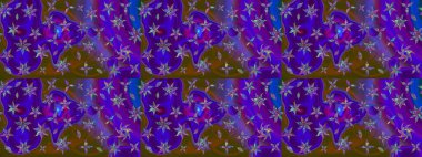 Suluboya, elle çizilmiş. Eskiz arkaplan modeli. Raster - stok. Vadinin çiçekleri menekşe renklerinde.