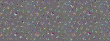 Raster Hip kumaş deseni. Eskiz Vintage Çiçek Deseni.