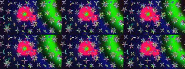 Gri renkli çiçekler. Renkli Bahar Teması eskiz kalıbı. Düz Çiçek Elementleri Tasarımı. Raster illüstrasyonu. Çiçekli çiçek deseni, suluboya..