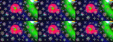 Raster deseni. Küçük çiçekteki sevimli çiçek deseni. Raster illüstrasyonu. Gri renkte yaz çiçekleri.