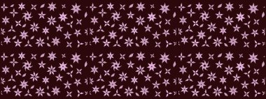 Raster Güzel kumaş deseni. Raster suluboya deseni, narin çiçekler, kahverengi çiçekler, tebrik kartı şablonu..