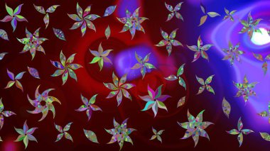 Şatafatlı bahar bahçesi dokusu. Raster illüstrasyonu. Flower eskiz arka planı. Çiçek deseni.