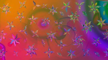 Kahverengi renkli çiçekler. Kumaş desenli papatya çiçekleri ayrıntıları.