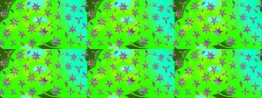 Düz Çiçek Elementleri Tasarımı. Yeşil renkte zarif çiçek buketi suluboya. Raster illüstrasyonu. Renkli Bahar Teması çizim şablonu.