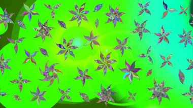 Nazikçe, güzel çiçek arkaplanı. Yeşil renkli çiçekler. Raster çiçek desenli ve çiçekli..