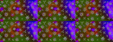 Moda baskıları için zarif bir şablon. Çiçekli bahar çiçekleri. Küçük renkli çiçekler. Motley illüstrasyonu. Robot resim. Küçük çiçekte şirin desenler.