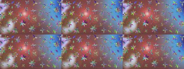 Vadinin çiçekleri kahverengi renklerde. Çiçeksel çizim kalıbının çizimi.