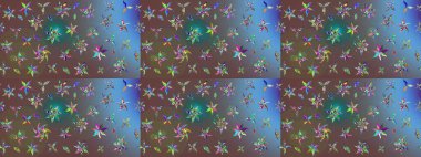 Modaya uygun kumaş deseni. Raster illüstrasyonu. Tony 'nin kumaş kalıbını çiz. Küçük çiçekte sevimli çiçek deseni var..