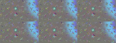 Moda baskısı. Eski model. Çiçeğin suluboya çizimlerinin mükemmel deseni. Dekorasyon ve tasarım için güzel bir desen. Suluboya çizim kalıbı. Raster illüstrasyonu.