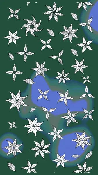 Renkli Bahar Teması eskiz kalıbı. Zentangle soyut çiçekleri. Düz Çiçek Elementleri Tasarımı. Karalama çiçeği. Güzel kumaş deseni. Raster illüstrasyonu.