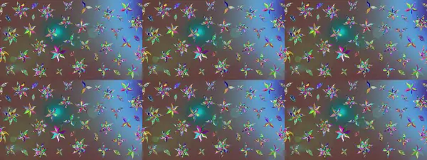 Raster düz çiçek çizim deseni. Kahverengi renkli çiçekler. Tasarım hediye paketi, tebrik kartları, posterler ve afiş tasarımı.