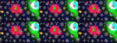 Raster illüstrasyonu. Suluboya, elle çizilmiş. Eskiz arkaplan modeli. Gri yapraklı yabani çiçekler.