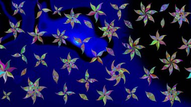 Klasik çiçek desenli. Paketleme, tekstil, duvar kâğıdı için çiçek eskizi. Yumuşak fayans. Raster 'ın taze dokusu. Yumuşak pamuk tasarımı.