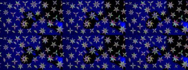 Mavi renkli çiçekler. Tekstil ve kapak tasarımı için mükemmel. Elle çizilmiş sonbahar çiçeği deseni. Doodle tarzı. Renkli mavi çizim deseni.