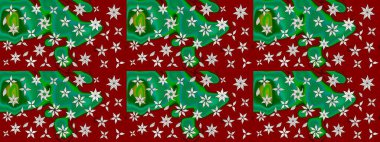 Raster düz çiçek çizim deseni. Kırmızı renkte çiçekler. Tasarım hediye paketi, tebrik kartları, posterler ve afiş tasarımı.