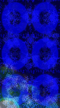 Yüzey için tekrarlanan doku, ambalaj kağıdı, mavi ve siyah renkli kar tanesi. Kış kar taneleri, raster arka plan.