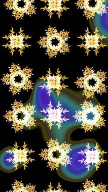 Renkli elementlerle Raster ilginç desen.