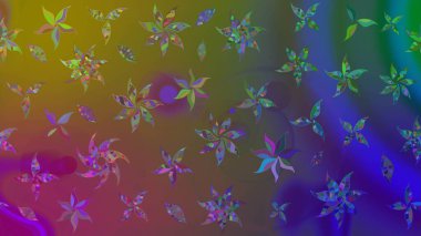 Suluboya etkisi. Botanik çizim kalıbı. Organik elementler. Raster deseni.