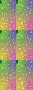 Chichi 'nin kumaş kalıbını çiz. Çiçek deseni. Düz Çiçek Elementleri Tasarımı. Renkli Bahar Teması eskiz kalıbı. Raster illüstrasyonu.