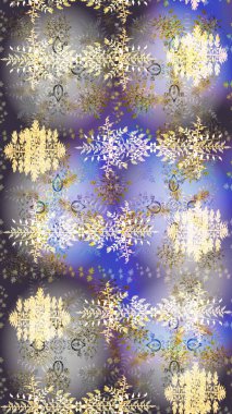 Modern soyut tasarım posteri, kapak, gri, nötr ve mor renkli kart tasarımı. Kar taneleri tasarımı. Son moda kar taneleri ve elementler onun kartlarını gösteriyor. Retro biçim dokusu, kış elementleri.