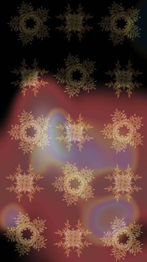 Kar taneleri arka planda. Kar taneleri deseni. Raster illüstrasyonu. Kar tanesi süsleme deseni. Renkli arkaplanda izole edilmiş kar tanelerinin düz tasarımı.